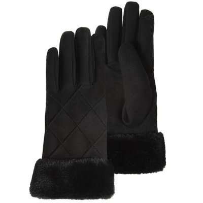 Gants tactiles, chauds, doublés imitation fourrure, taille unique ISOTONER