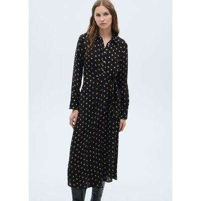 Robe chemise pois détail nœud MANGO