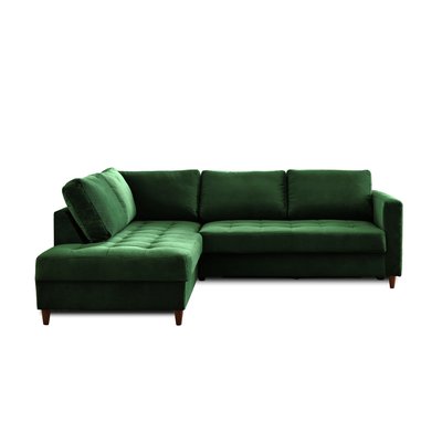 Canapé d'Angle Convertible en Velours 5 places - ANNA LISA DESIGN