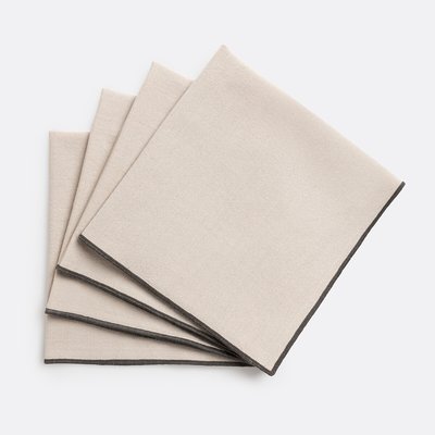 Lot de 4 serviettes de table, coton lavé, Tampa LA REDOUTE INTERIEURS