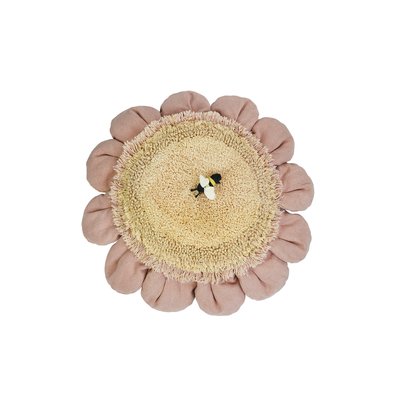 Coussin de sol en coton Marguerite rose PLANET BEE LORENA CANALS