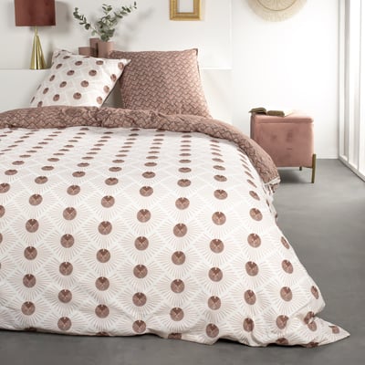 Parure de lit coton 2 personnes imprimé graphique SUNSHINE TODAY
