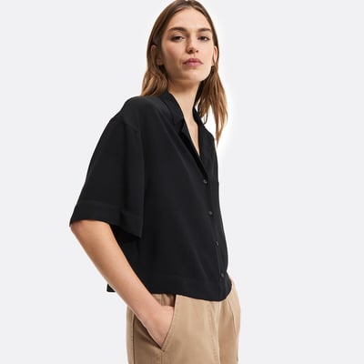 Chemise col tailleur, manches courtes LA REDOUTE COLLECTIONS