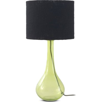 Lampe de table en cristal  avec abat jour coton RECOLLECTION