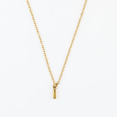 Collier à pendentif lettre I acier inoxydable BALABOOSTE