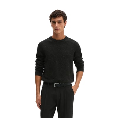 Pull-over regular en fil de tweed moucheté MARC O'POLO