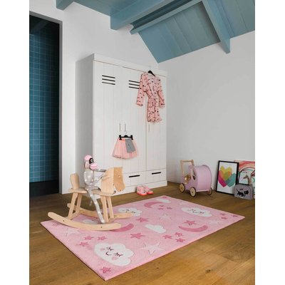 Tapis enfant tufté motif nuage et étoiles , LALELU SMART KIDS