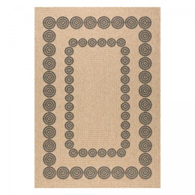 Tapis carré motif géométrique JUTE ART H UN AMOUR DE TAPIS