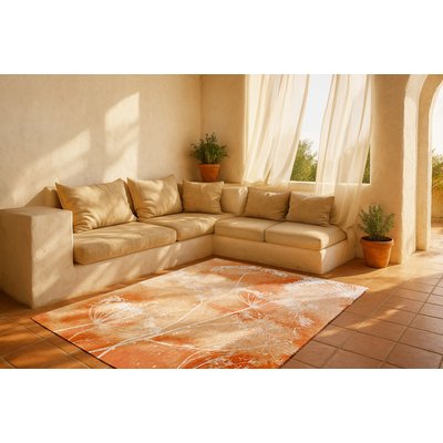 Tapis salon et chambre tissé plat FLEA NOVATREND