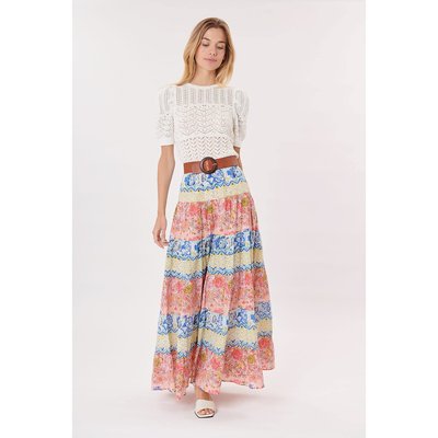 Villiers Printed Maxi Skirt in Cotton DERHY