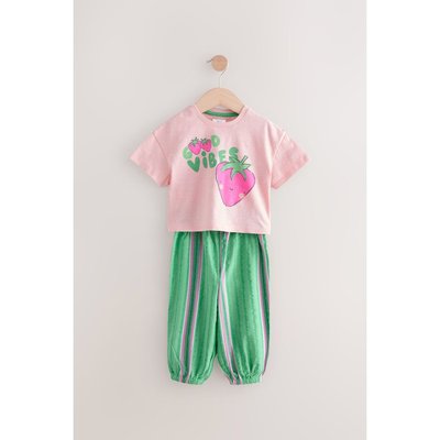 T-shirt et pantalon à rayures ensemble NEXT