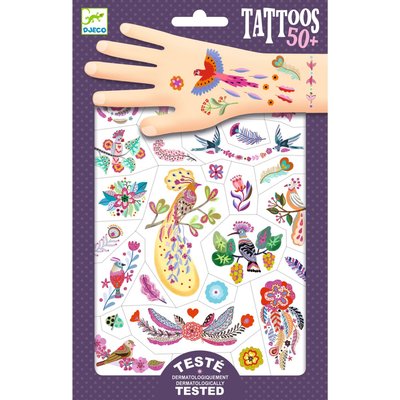 Tatouages enfant Plume color DJECO