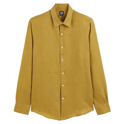 Camisa de lino recta, Signature CARL LA REDOUTE COLLECTIONS