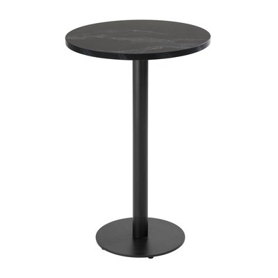 Table haute ronde Ø60 cm en aggloméré avec revêtement mélaminé, RIVOLI OVIALA