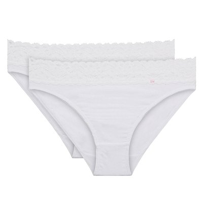 Lot de 2 culottes Coton Stretch Féminine DIM