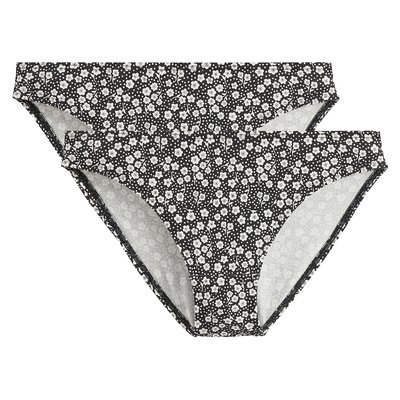 Lot de 2 slips en coton, imprimé fleurs LA REDOUTE COLLECTIONS
