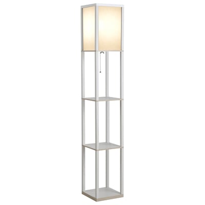 Lampadaire Bois Blanc HOMCOM