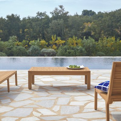 Table basse de jardin en teck massif TEO TIKAMOON