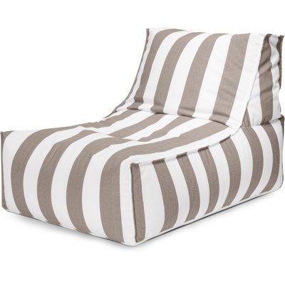 Pouf extérieur avec dossier rayures SANTORIN ROCK MAGMA HEIMTEX
