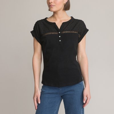 T-shirt di puro cotone fiammato ANNE WEYBURN