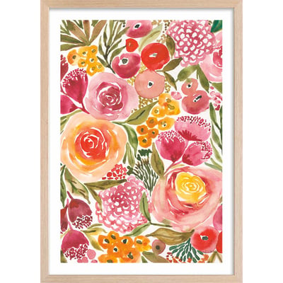 Poster fleurs pivoine HEXOA