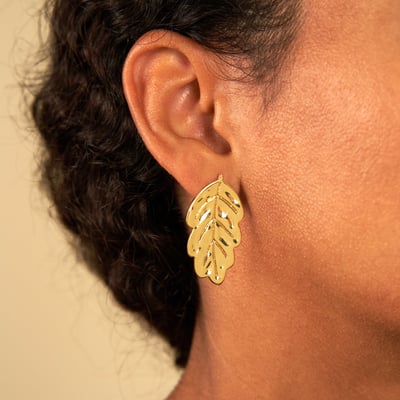 Boucles d'oreilles FEUILLE COUCOU SUZETTE