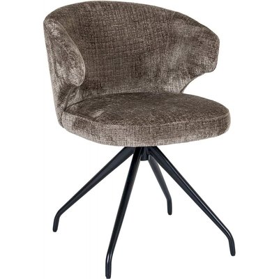 Chaise pivotante élégante en chenille RECOLLECTION