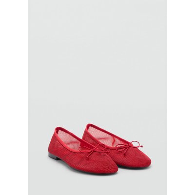 Ballerines en maille filet nœud MANGO