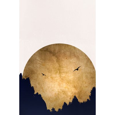 Tableau crepuscule doré HEXOA