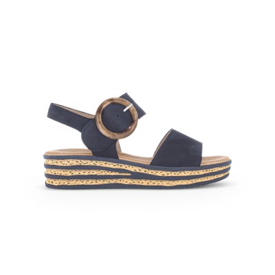 Sandale en cuir à talon compensé GABOR