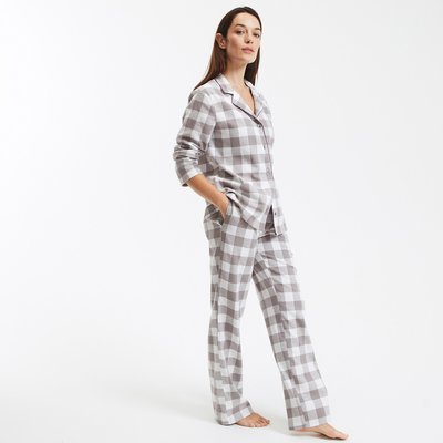 Pyjama mit Karomuster, Baumwolle LA REDOUTE COLLECTIONS