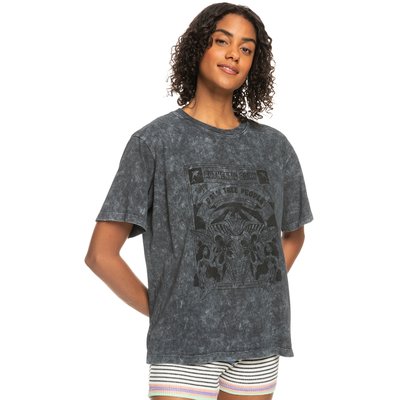 T-Shirt, manches courtes, col rond, Uni. ROXY