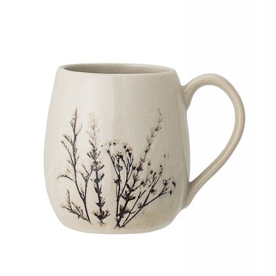 Mug céramique craquelée motif fleurs peint  Bea BLOOMINGVILLE