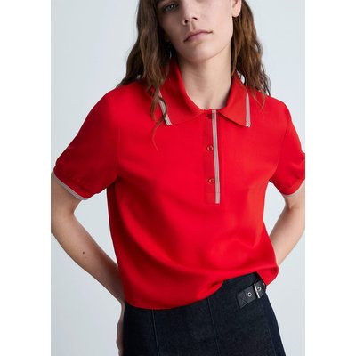 Polo crop liserés contrastés MANGO