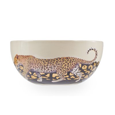 Leopard Stoneware Serving Bowl SO'HOME