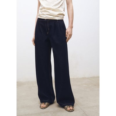 Jean wideleg pinces rinse wash MANGO