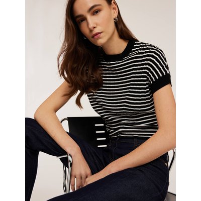 Pull à côtes tridimensionnelles en FIL de viscose mélangée MOTIVI