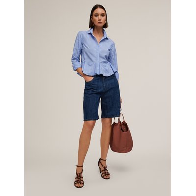 Camicia a righe in tessuto tinto filo misto cotone MOTIVI
