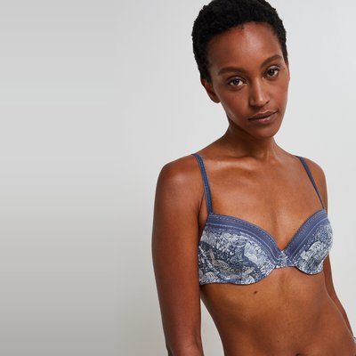 Soutien-gorge corbeille paddé IRIS en microfibre imprimée MONOPRIX