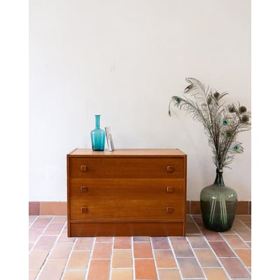 Commode aux poignées carrées Olga N°1058 - Bon état DEBONGOUT
