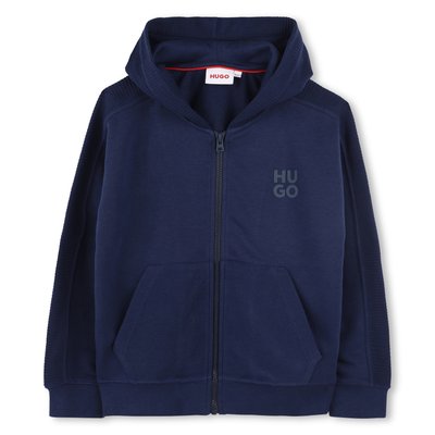 Cardigan à capuche en molleton HUGO KIDSWEAR