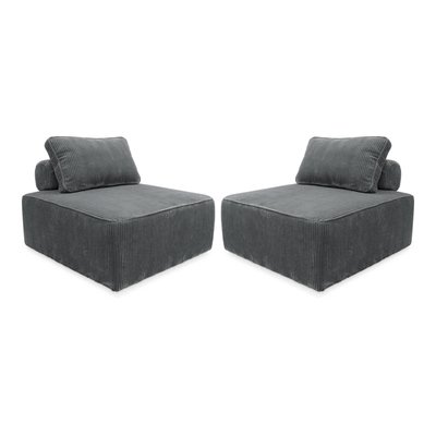 Chauffeuse pour canapé modulable velours côtelé (lot de 2) LAO SWEEEK