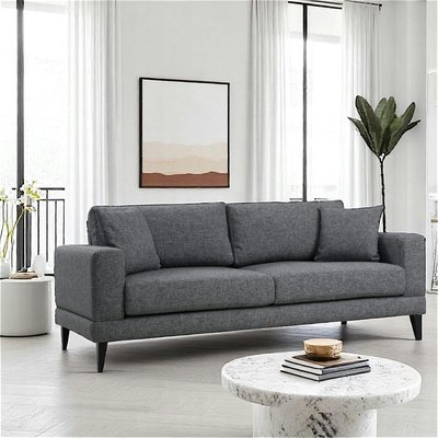 Canapé 3 places gris - style contemporain VENCE PIER IMPORT