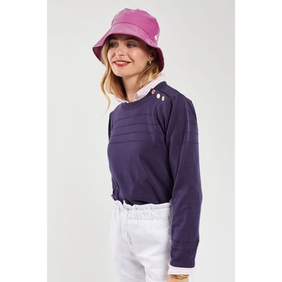 Pull marin ajouré à boutons en coton ARMOR-LUX