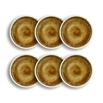 Lot de 6 assiettes plates en porcelaine 9cm, STACK OGO LIVING