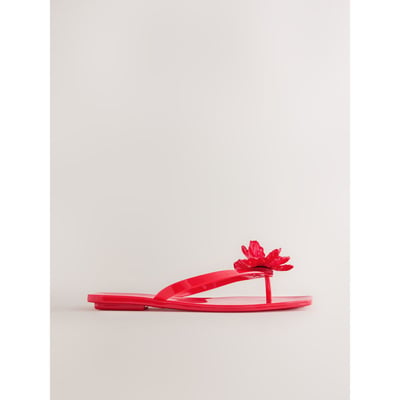 Tongs de plage à bout carré et fleurs NEXT
