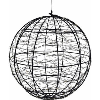 suspension lumineuse boule noire leds effet scintillant RECOLLECTION