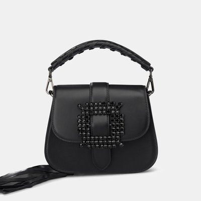 Sacoche en cuir avec détail carré strass ALMA EN PENA