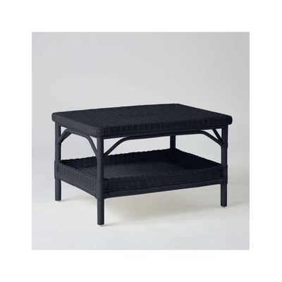 Table basse rectangulaire en rotin PRIMAVERA laqué rouge rubis KOK