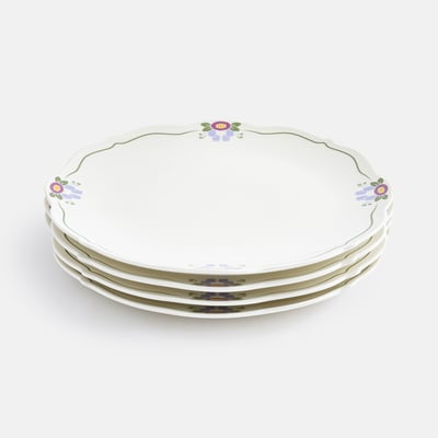 Set of 4 Popie Floral Porcelain Plates LA REDOUTE INTERIEURS